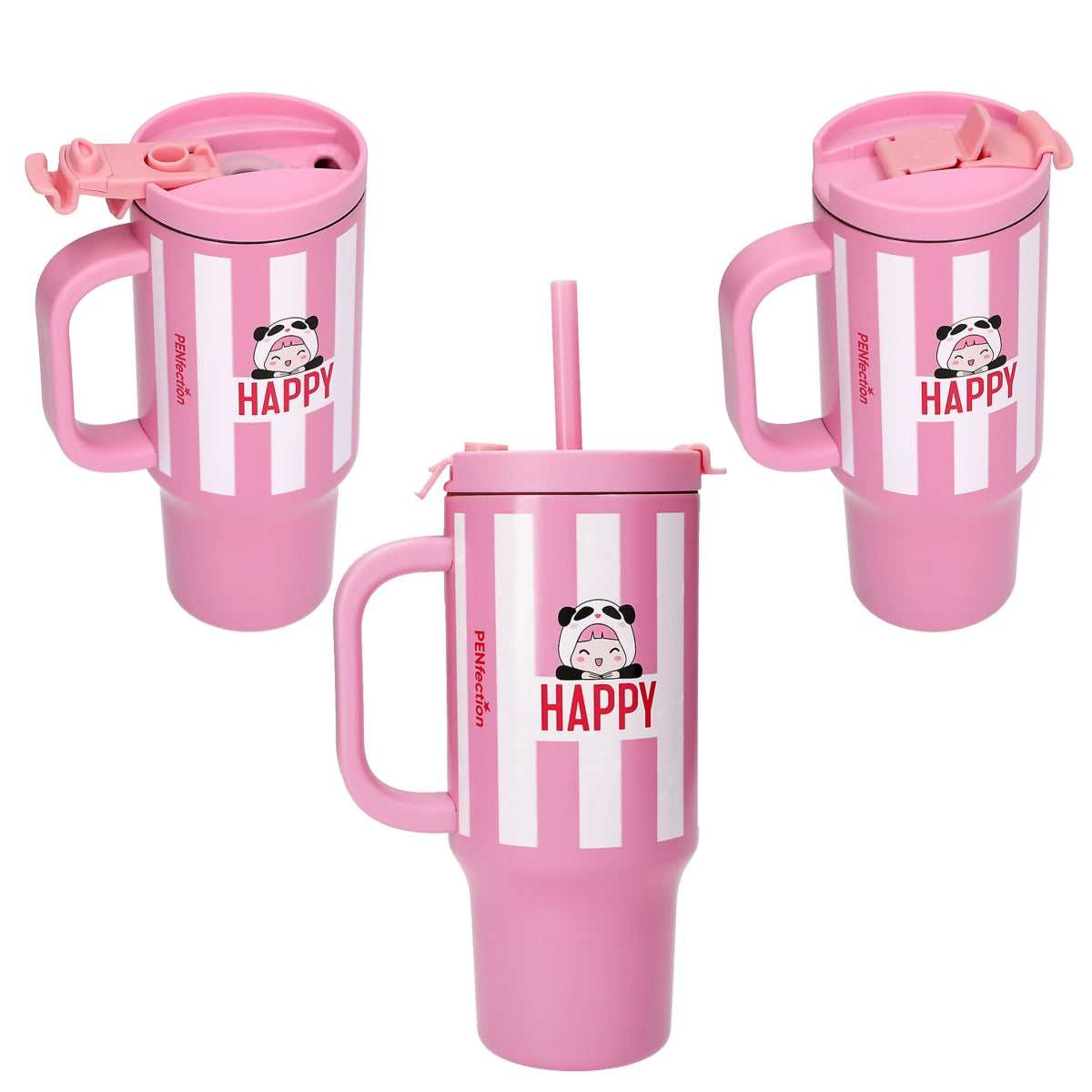 PENfection To Go Cup With Straw HAPPY