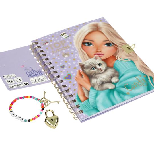 TOPModel Diary with Padlock & Bracelet