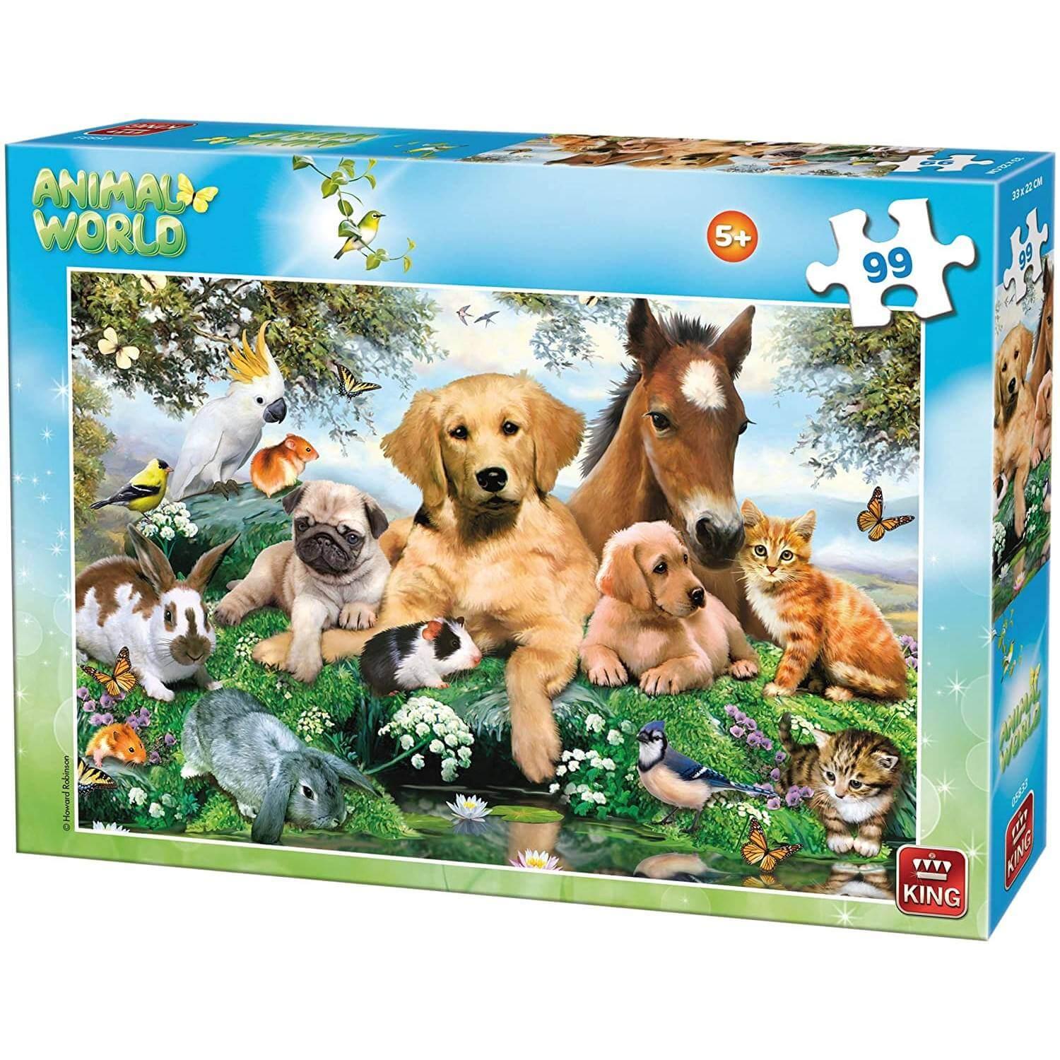 King 99 Piece Puzzle Farm Animals