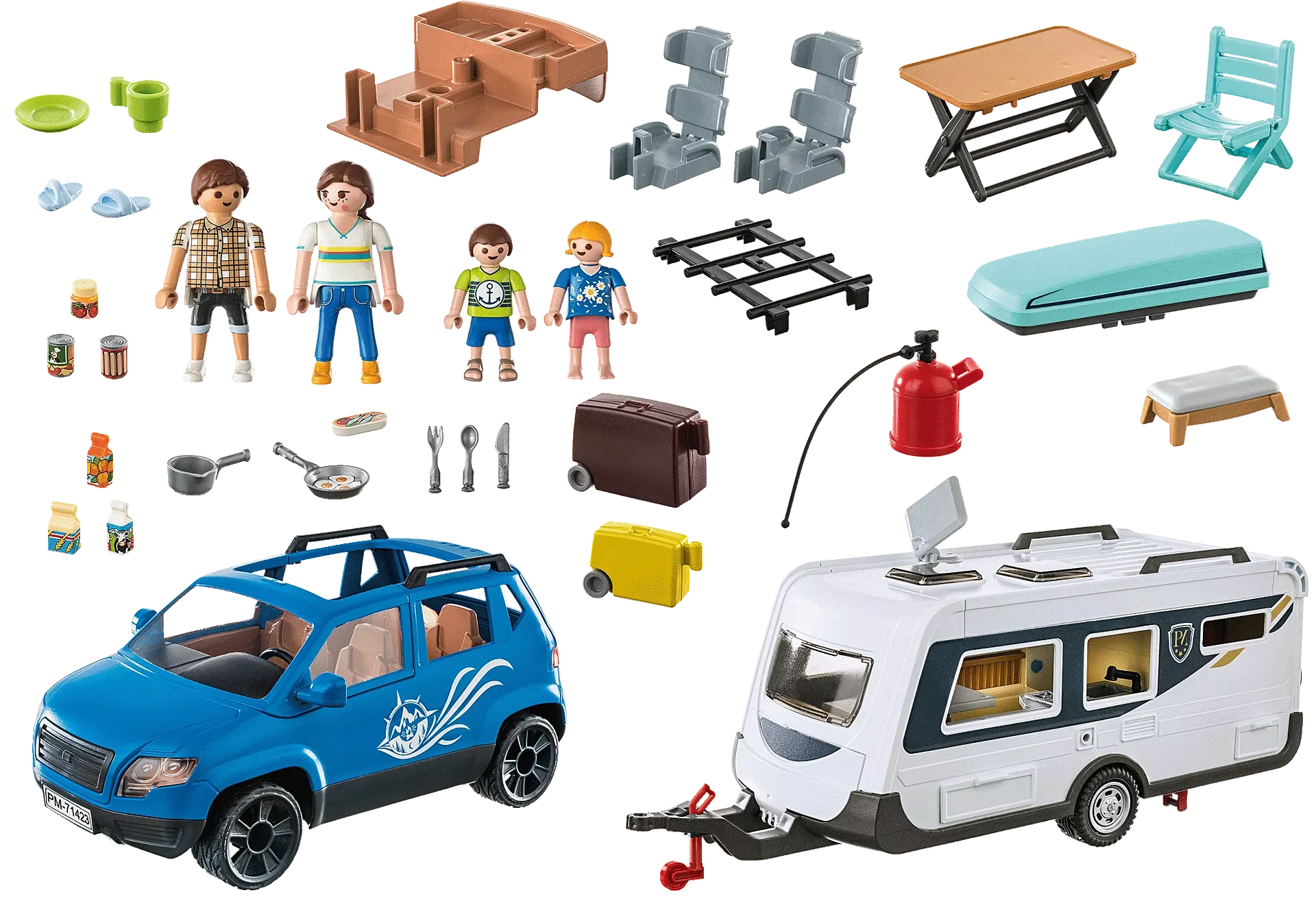 Playmobil Family Fun Caravan With Car