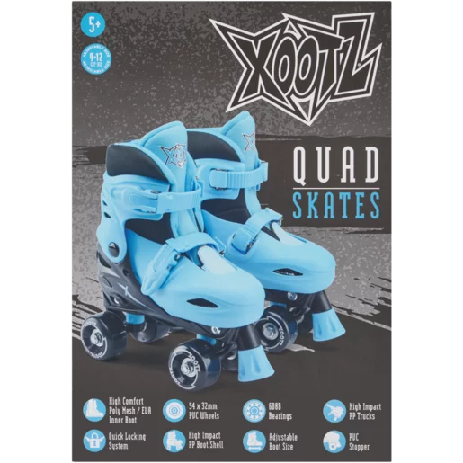 Xootz Quad Skates Blue 9-12 (27-31)