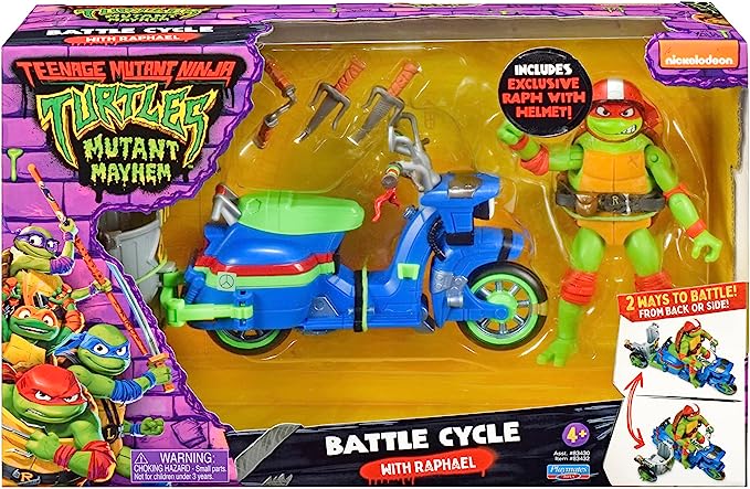 TMNT Mutant Mayhem Raphaels Battle Cycle