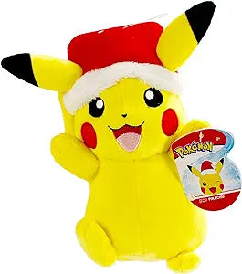 Pokemon 8" Pikachu With Santa Hat Plush