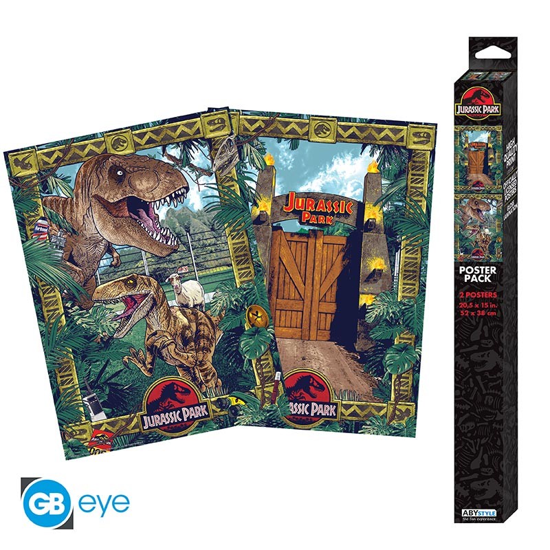 Jurrasic Park Poster 2 Pack 52x38cm