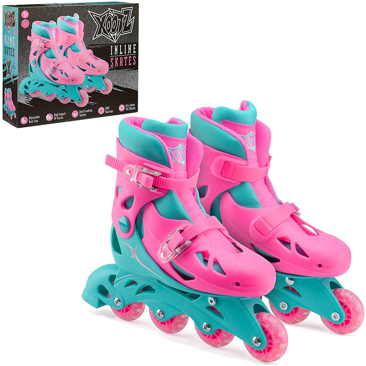 Xootz Quad Inline Pink 9-12 (27-31)