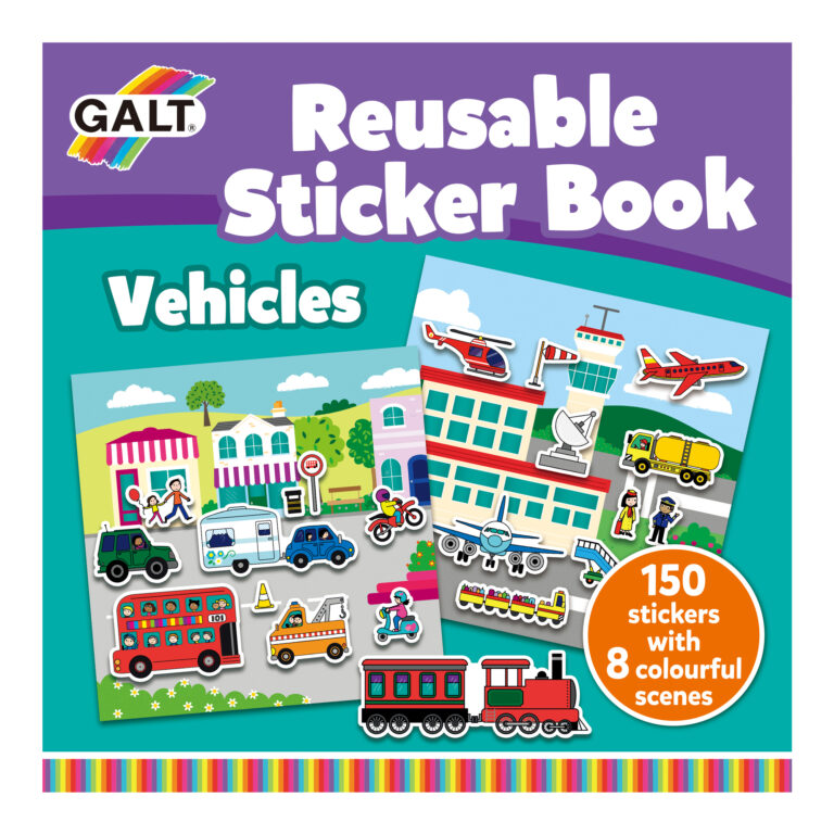 GALT Vehicles Reusable Sticker Book