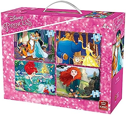 King 4 in 1 Puzzle Disney Princess