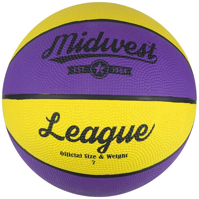Midwest League Basketball Purple/Yellow Size 7