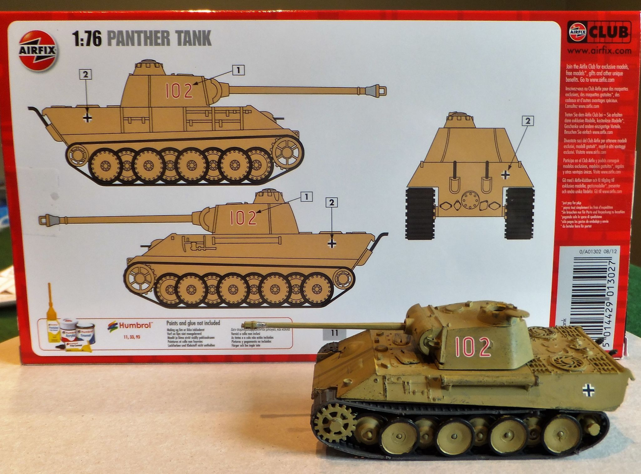 Airfix German Panther Tank 1:76 Scale Kit