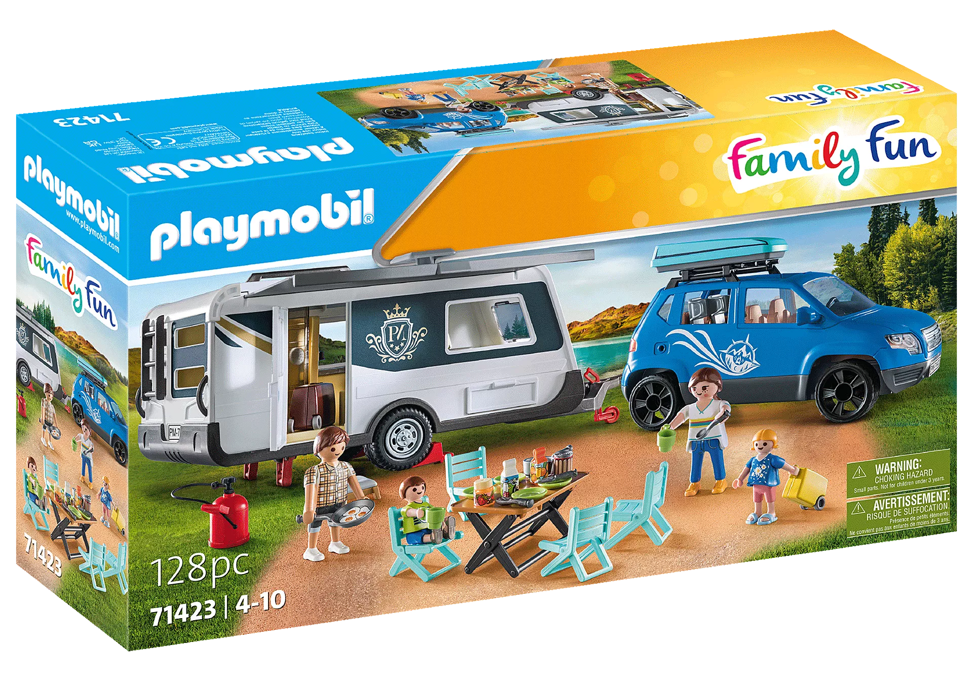 Playmobil Family Fun Caravan With Car