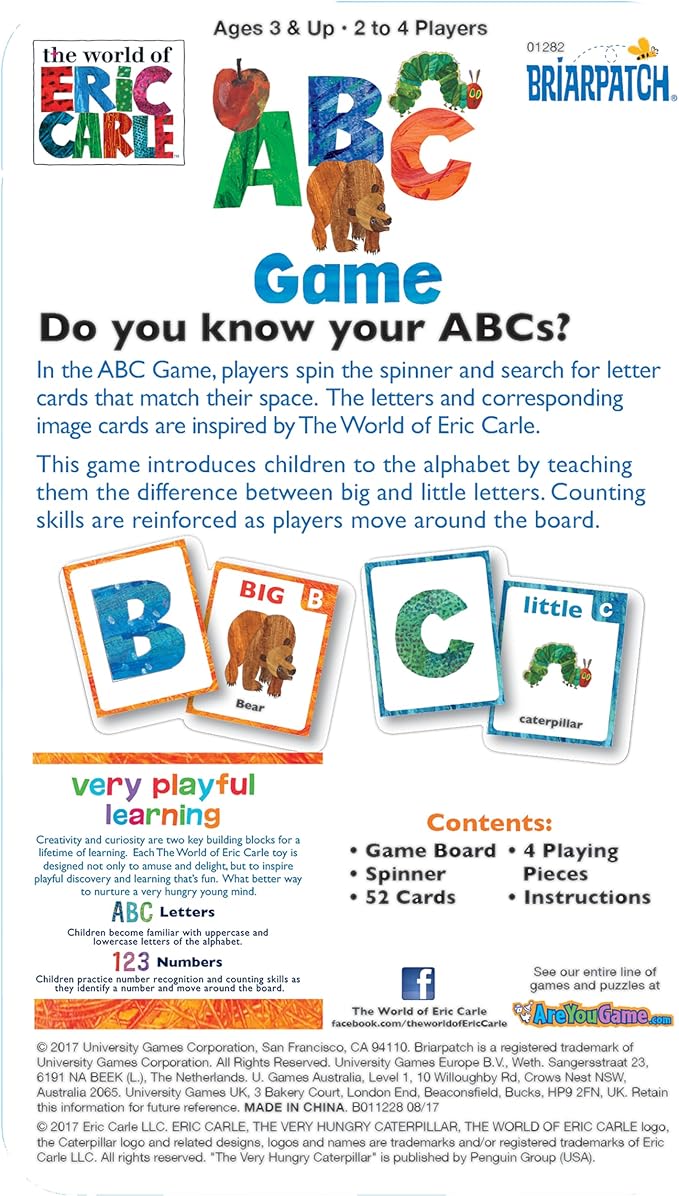 The Very Hungry Caterpillar ABC Game in a Tin