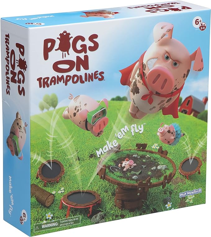 Pigs on Trampolines Action Game