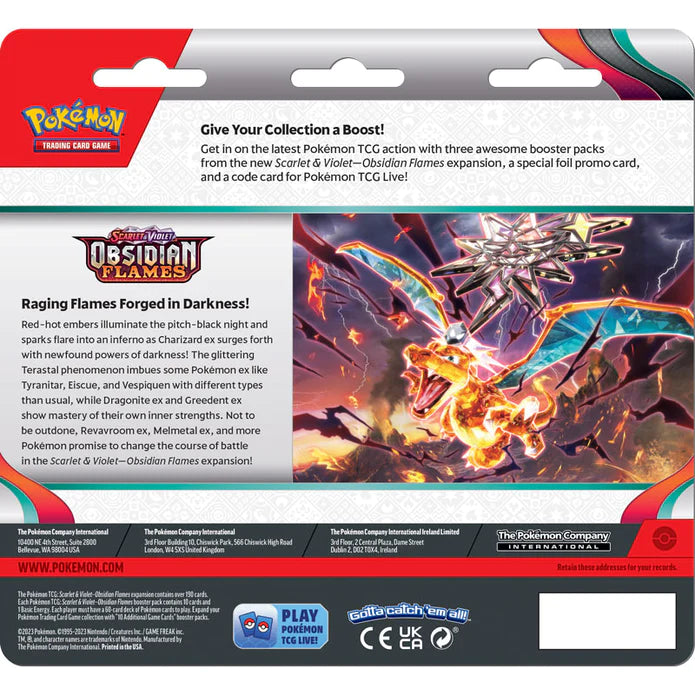 Pokémon TCG: Obsidian Flame Blister 3 Pack