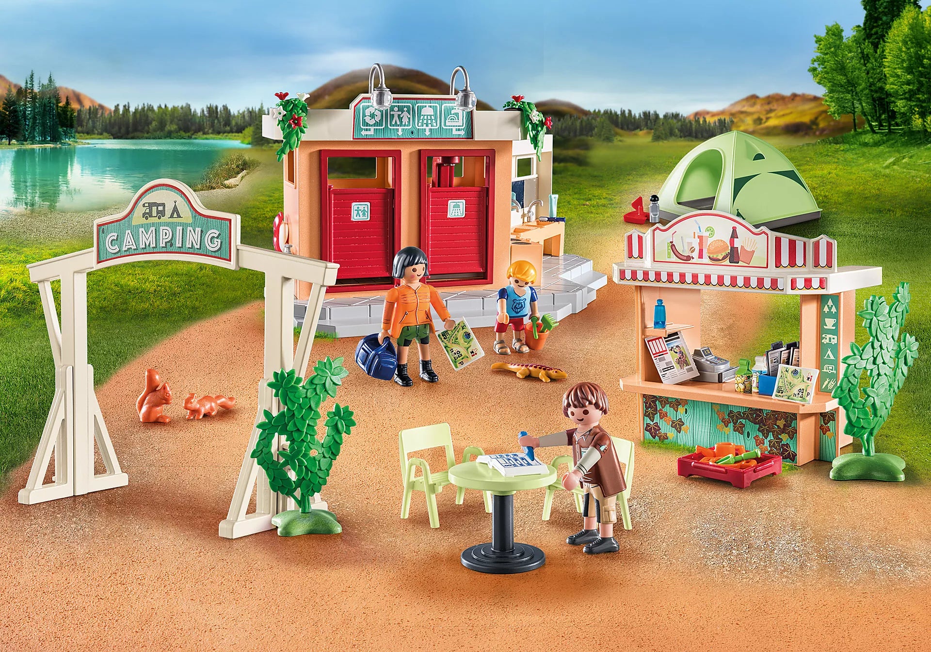  Playmobil Camping Mega Set Toy, Multicolor : Toys & Games