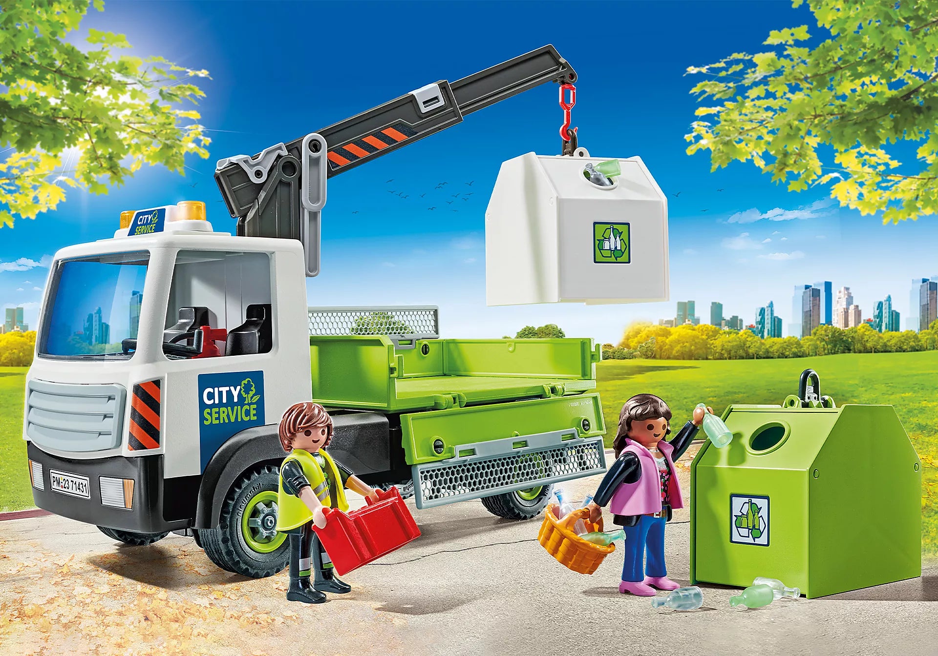 Playmobil City Action Glass Recycling Truck