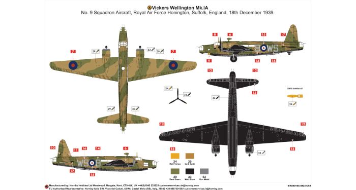 Airfix Vickers Wellington Mk 1A Scale Kit