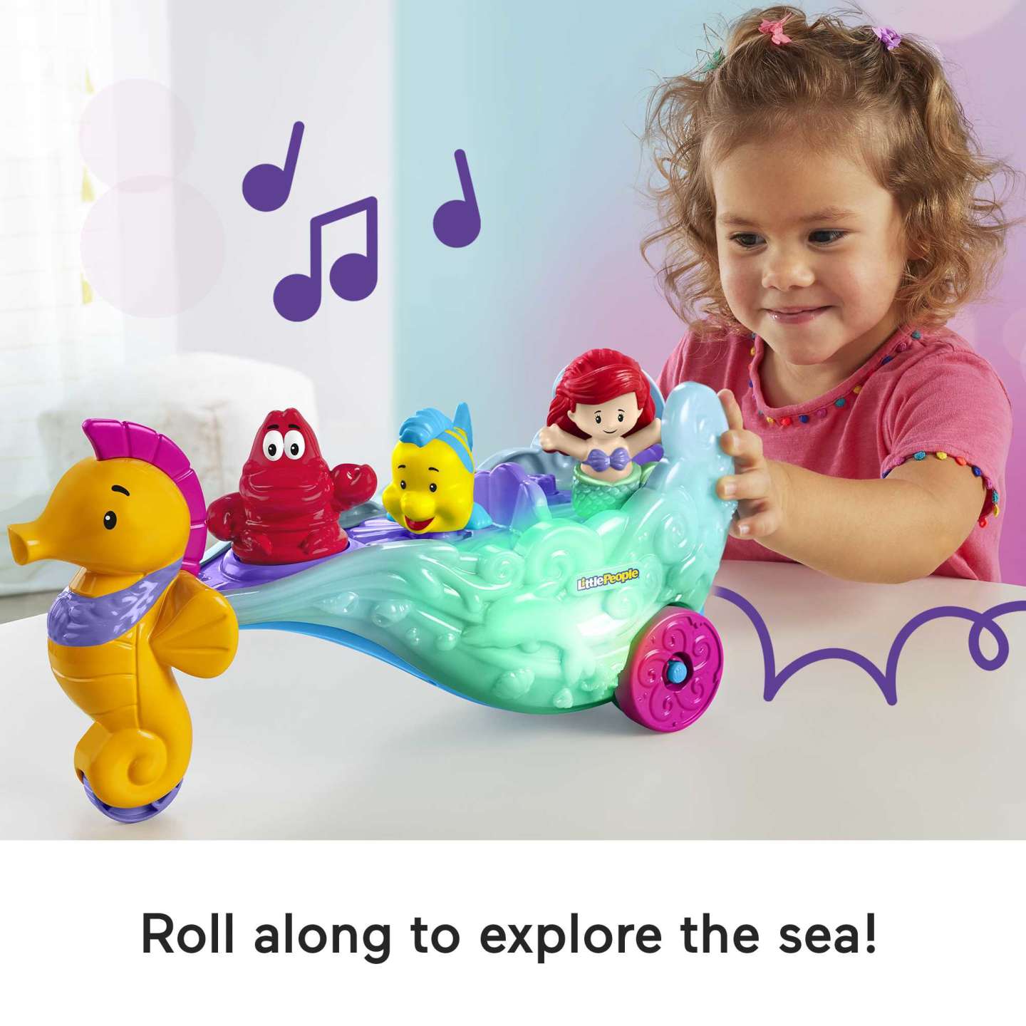 Disney Princess Ariels Light-Up Sea Carriage