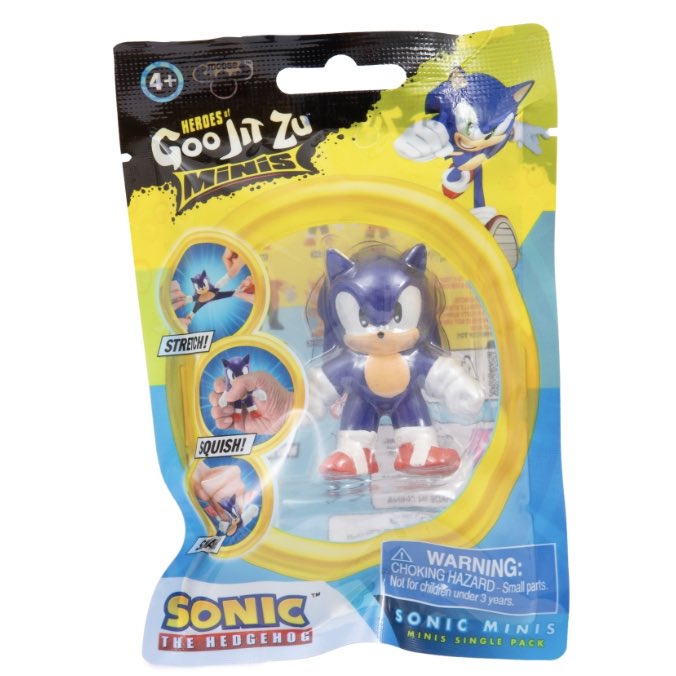 Heroes of Goo Jit Zu Minis Sonic 6 Pack - Collectible Stretchy Minis, 6  Stretchy Sonic Characters