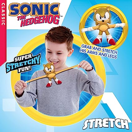 Sonic The Hedgehog Gold Stretch Sonic Figure