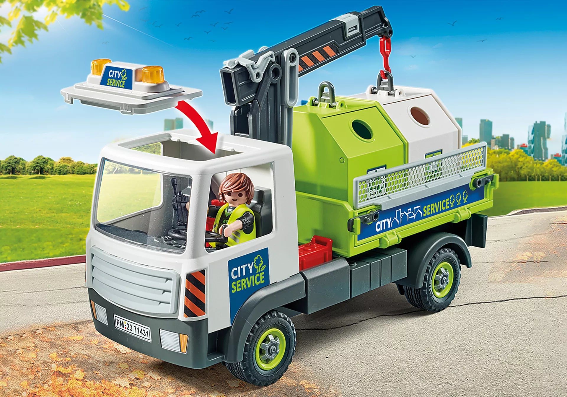 Playmobil City Action Glass Recycling Truck