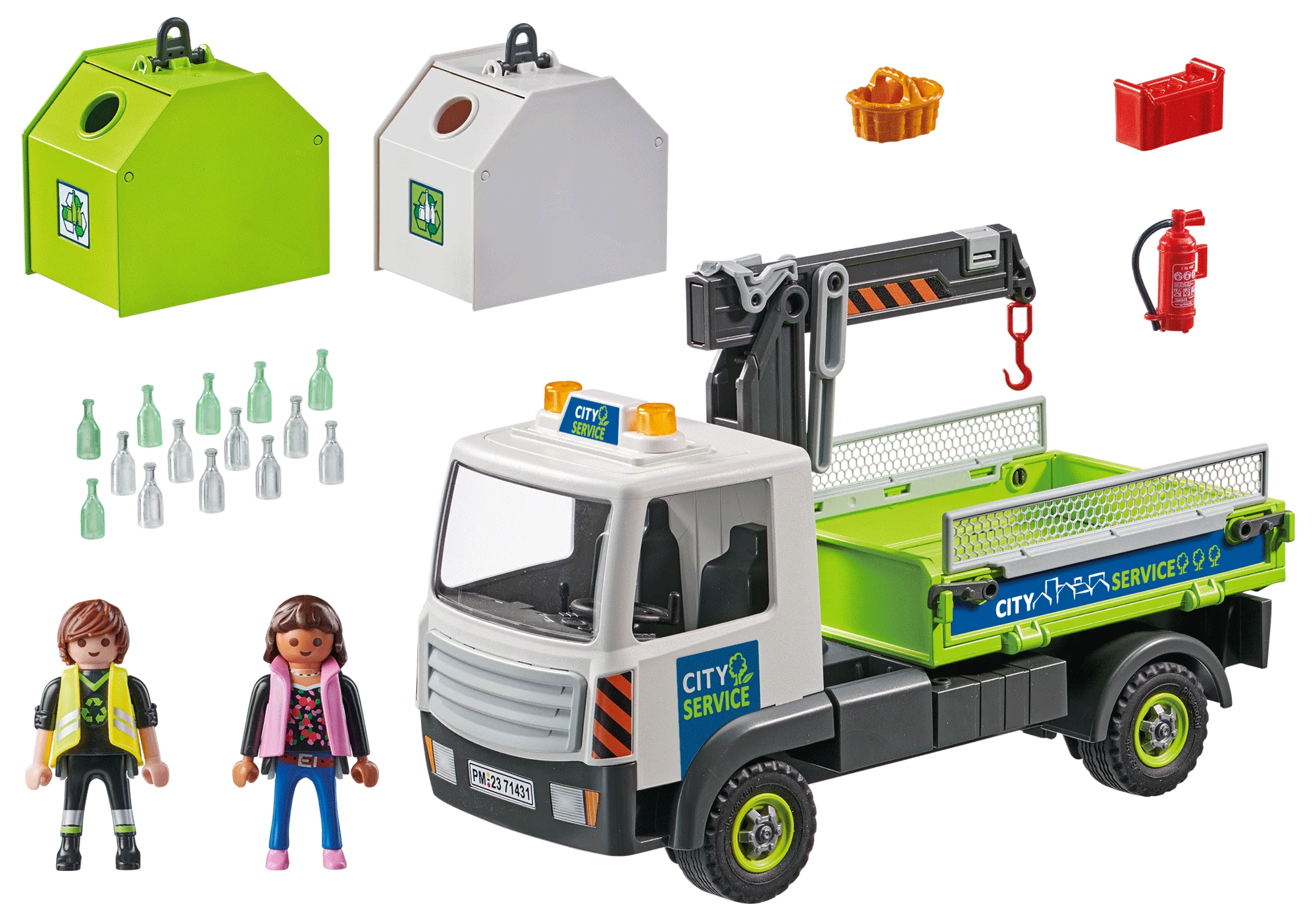 Playmobil City Action Glass Recycling Truck