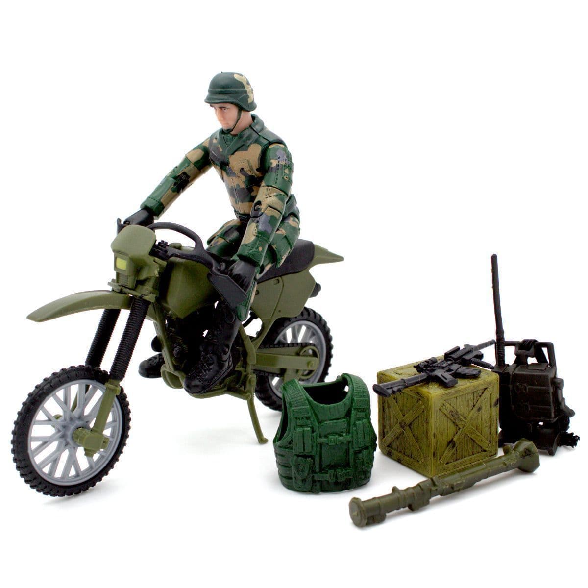 Military Motorbike & Figure Peacekeepers