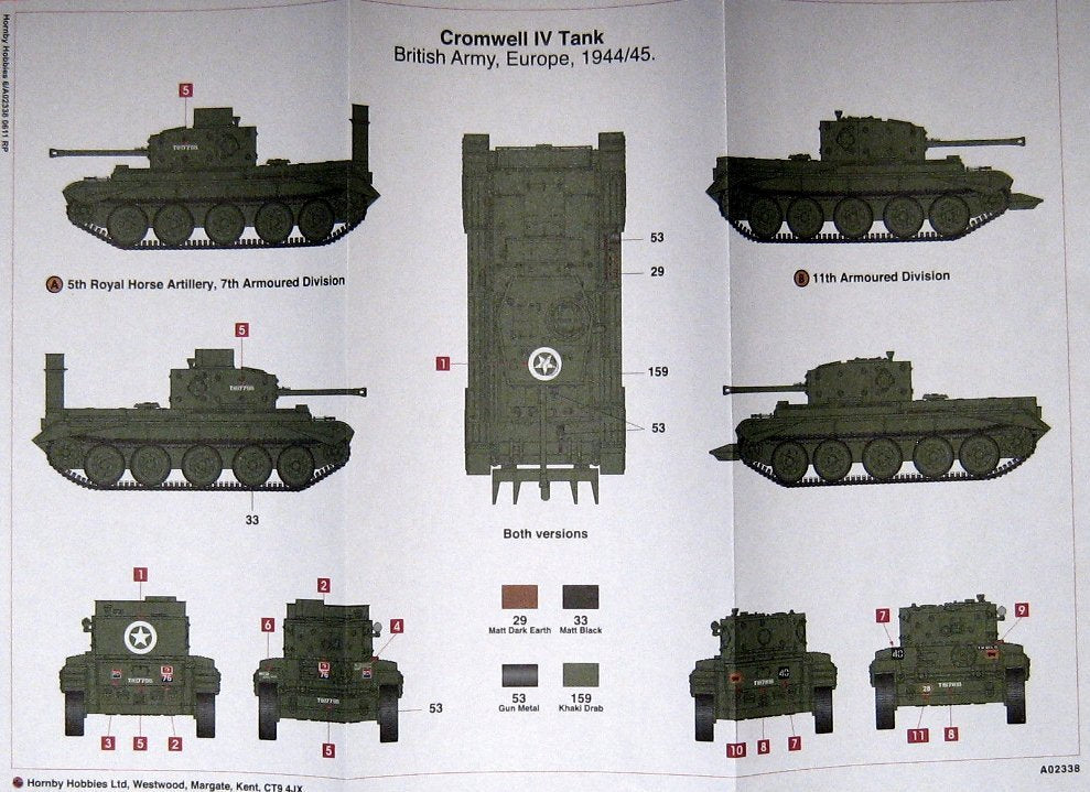 Airfix Cromwell IV 1:76 Scale Tank