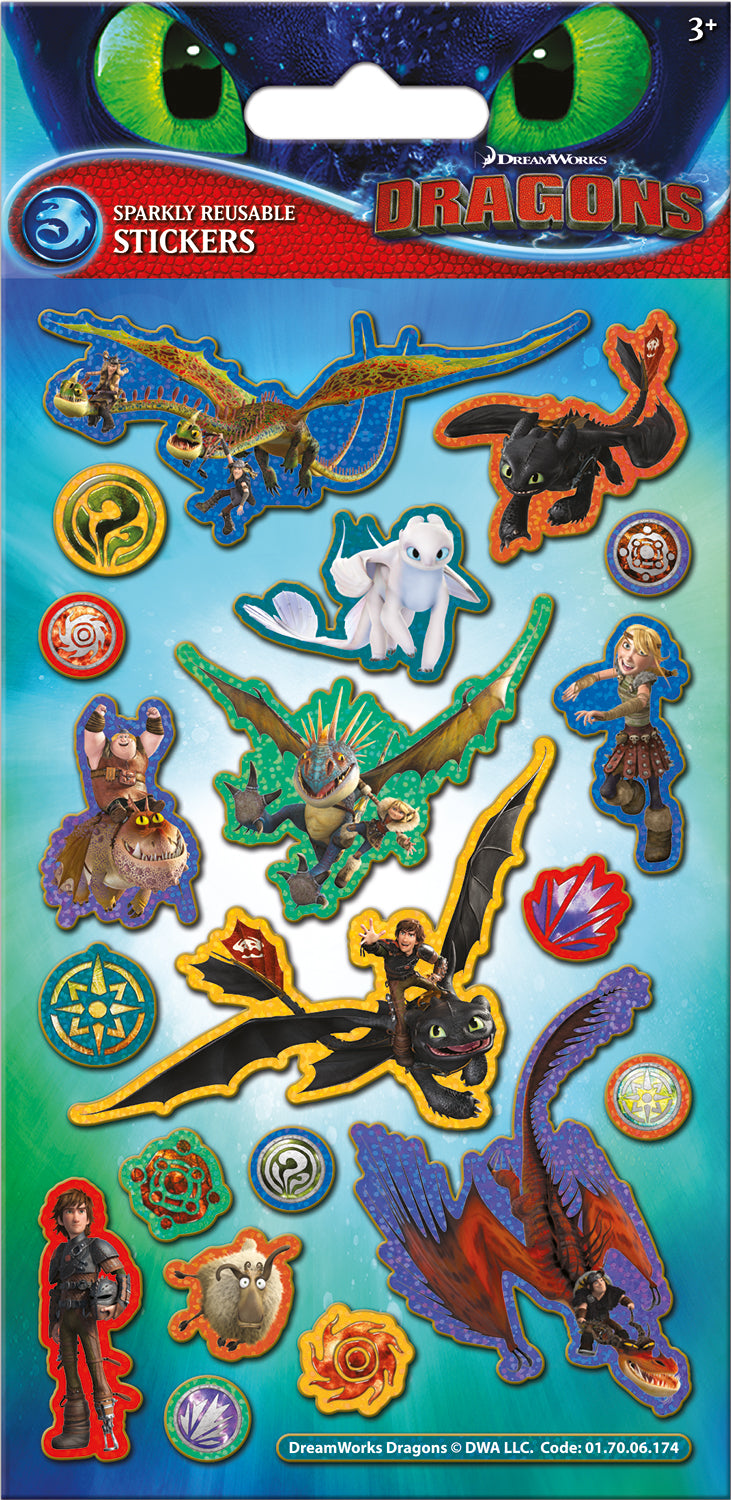 Dreamworks Dragons Foil Stickers