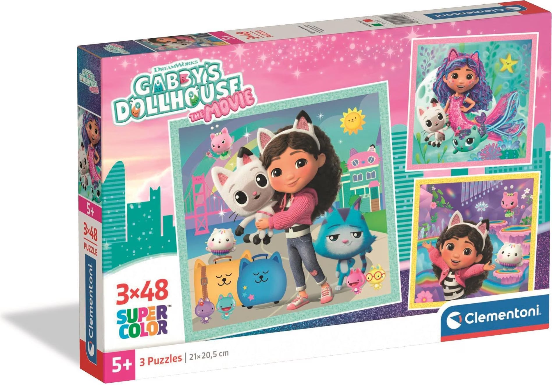 Clementoni Gabbys Dollhouse 3x48 Piece Puzzle