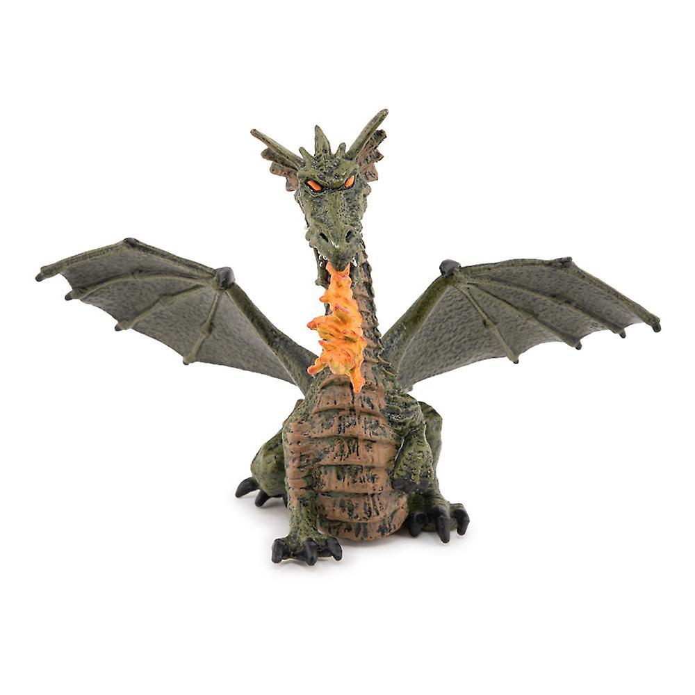 Papo Green Winged Dragon With Flame