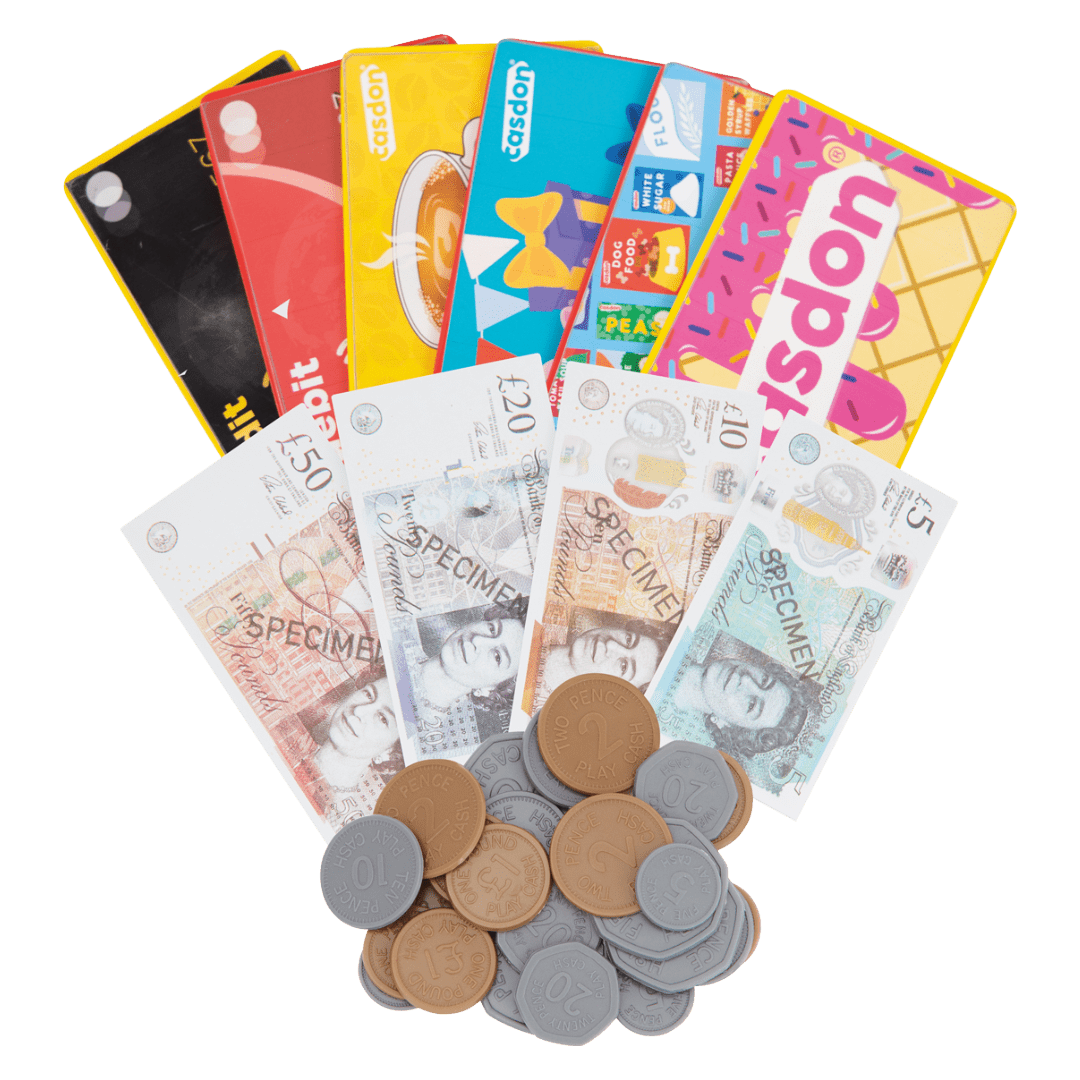 Casdon Play Money & Cards - £Sterling