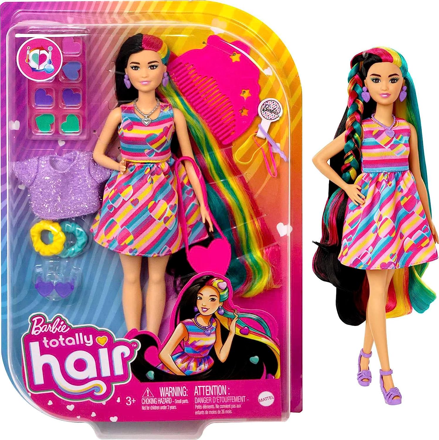 Barbie Totally Hair Doll Pink & Black Hair