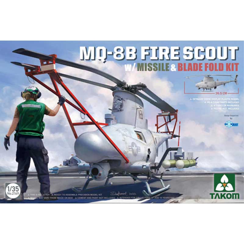 US MQ-8B Fire Scout with Missile & Blade fold Kit 1:35 Scale