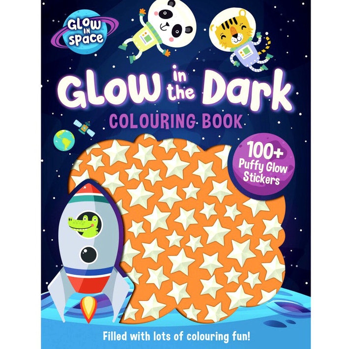 Glow in the Dark Colouring Book with Glow Stickers