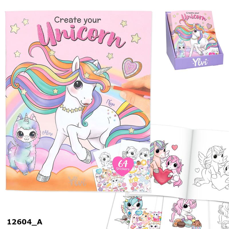 Ylvi Create Your Unicorn Colouring Book