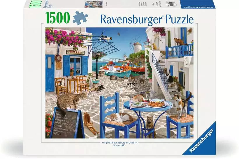 Cats of Mykonos 1500 Piece Jigsaw Puzzle