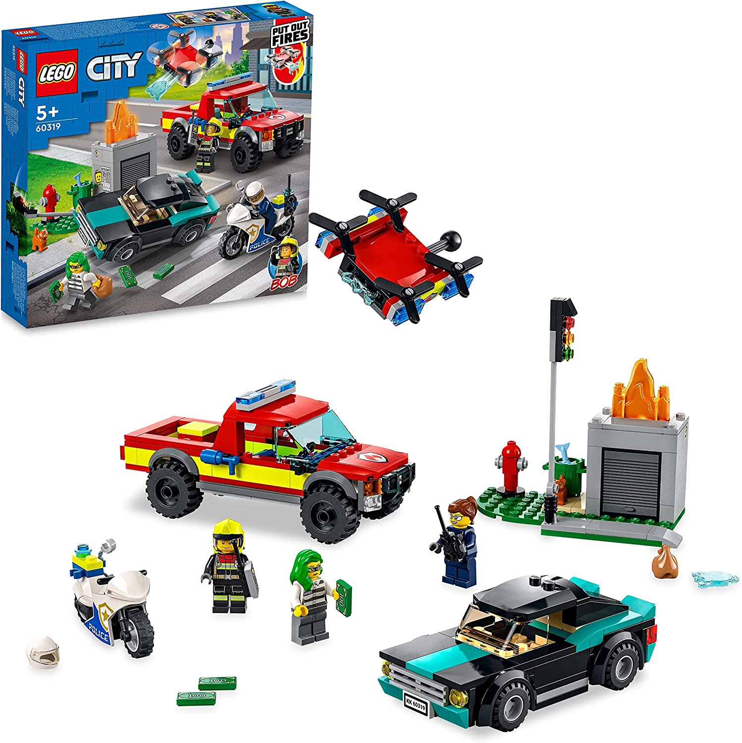 Lego 60319 Fire Rescue Police Chase