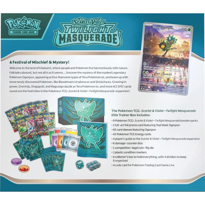 Pokemon Trading Card Game Scarlet & Violet Twilight Masquerade Elite Trainer Box