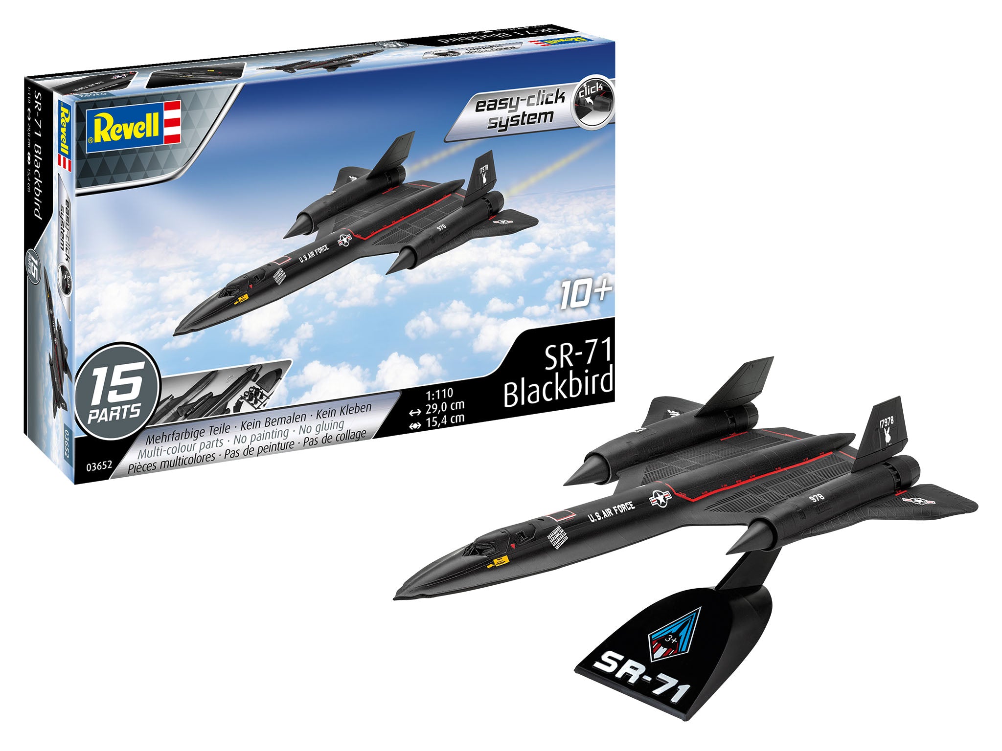 Lockheed SR71 Blackbird Easy-Click 1:110 Scale Kit