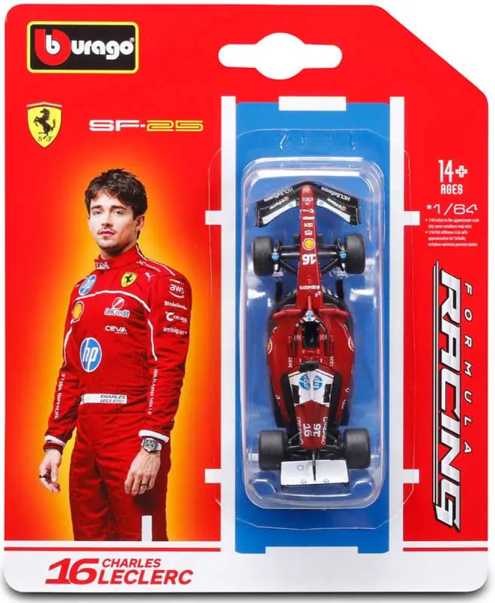 Bburago 2025 Formula 1 1:64 Scale Racing Cars