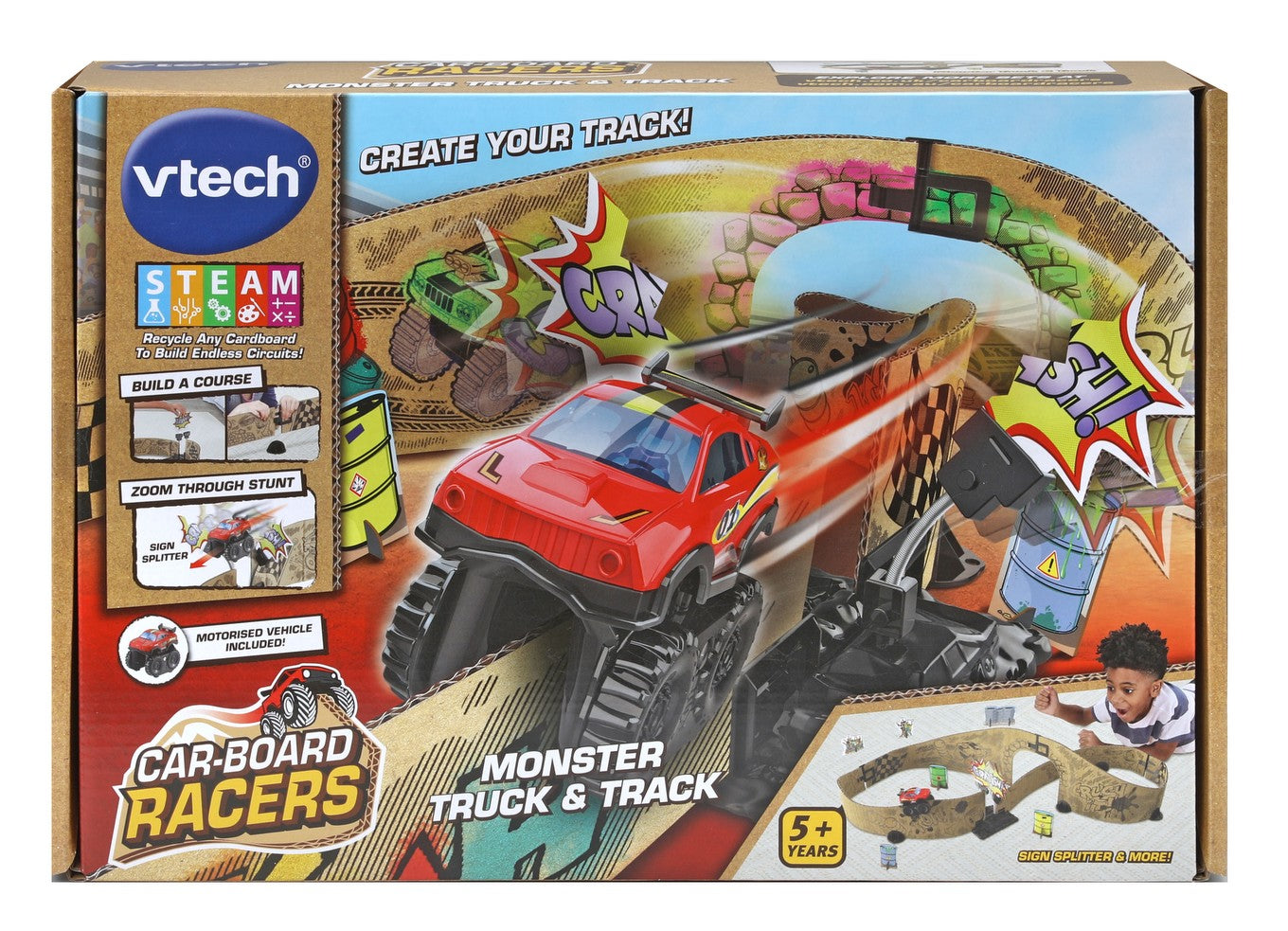 VTech Car-Board Racers Monster Truck & Track