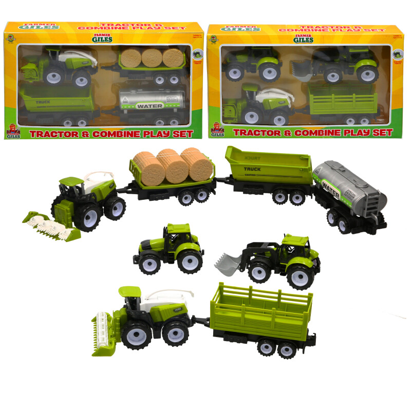 Farm Harvester & Trailer Playset