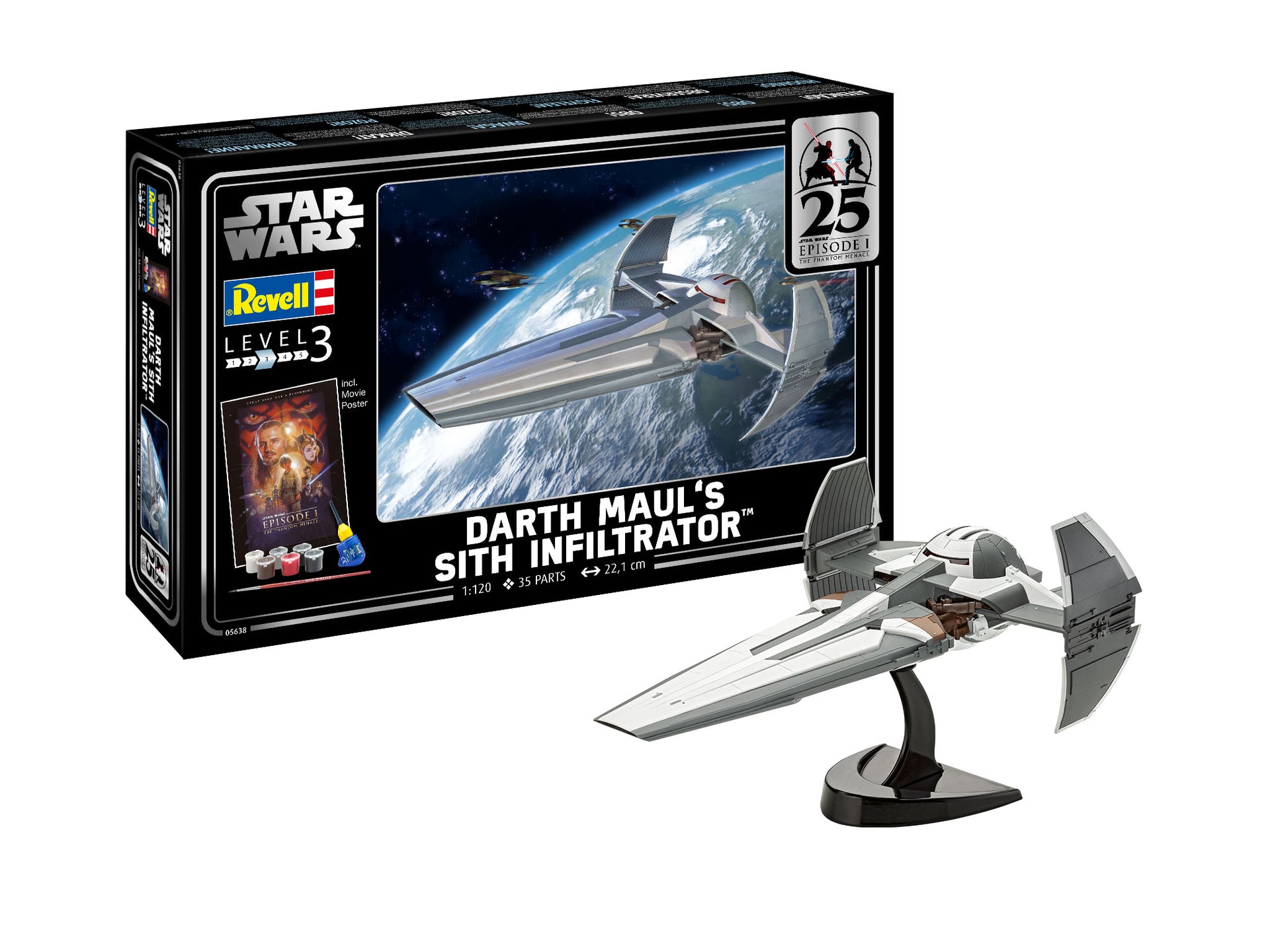 Revell Darth Maul Sith Infiltrator 1:120 Scale Kit