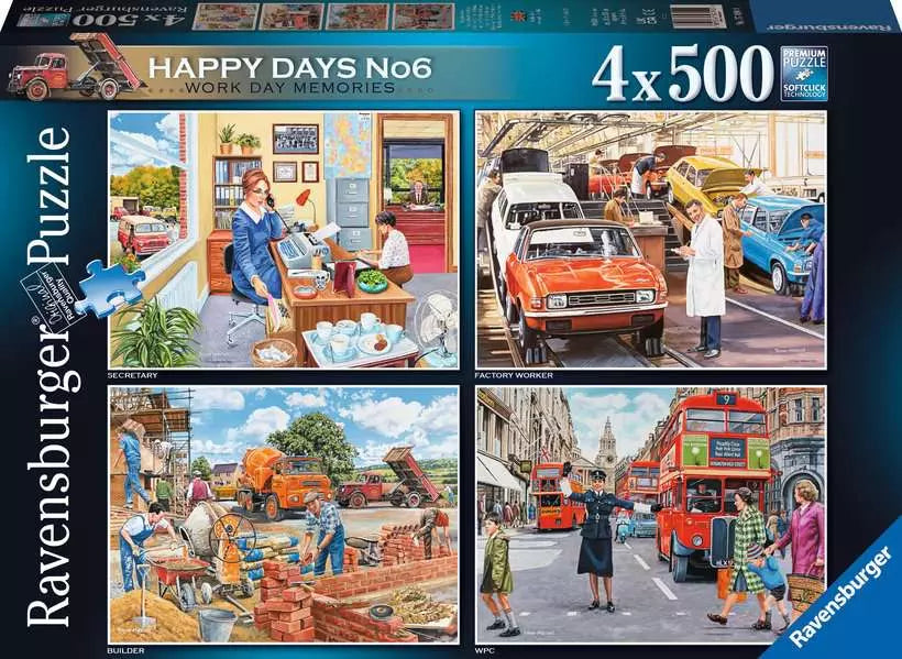 Happy Days Work Day Memories 4x500 Piece Jigsaws