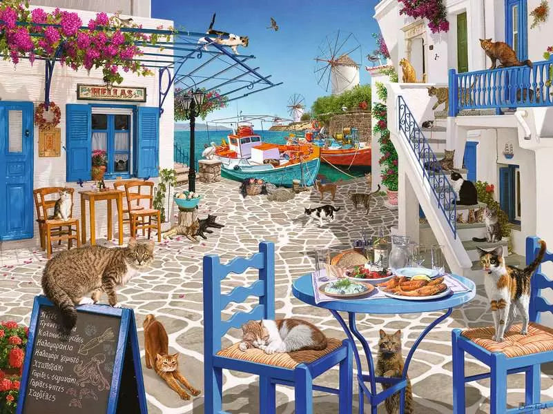 Cats of Mykonos 1500 Piece Jigsaw Puzzle