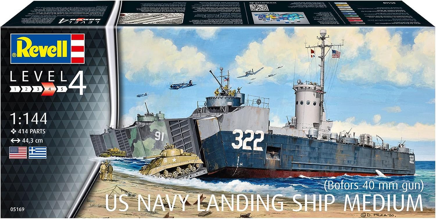 US Navy Landing Ship Medium 1:144 Scale Kit