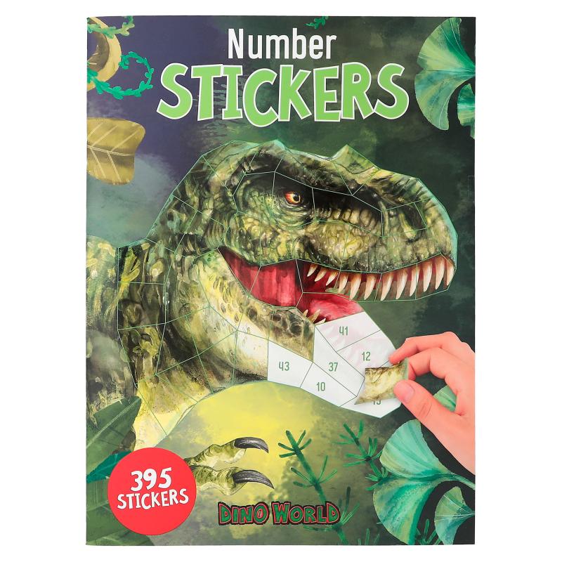 Dino World Number Sticker