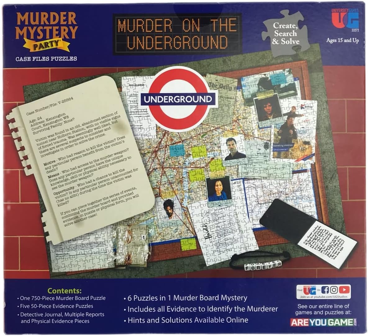 Murder On The Underground Mystery Puzzle