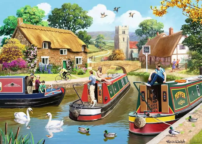 A Day on the Canal 1000 Piece Jigsaw Puzzle
