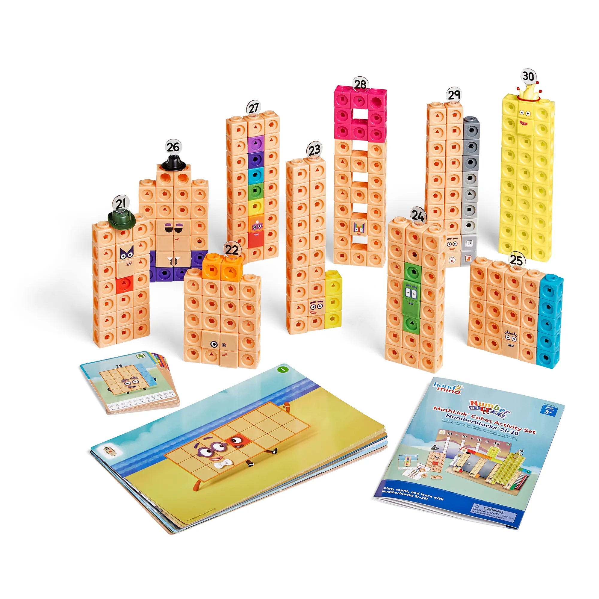 Numberblocks MathLink Cubes Activity Set 21 to 30